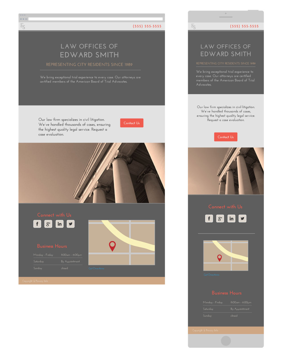 executive template mobile views